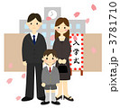 入学式（男の子と両親）