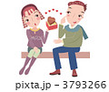 彼女にチョコをもらう青年