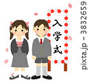 入学式（男の子と女の子）