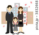 入学式（女の子と両親）