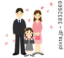 入学式（女の子と両親）