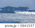 湘南海岸の砂浜から臨む江ノ島