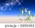 星空と七夕飾り 星空と七夕飾り