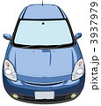 イラスト 車 自動車 コンパクトカー 4ドア  自家用車 