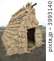 古代米のわらで造った竪穴住居
