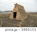 古代米のわらで造った竪穴住居