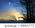 夕焼けと重機