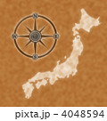 日本地図とコンパス