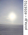 雪原と足跡
