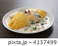 チキンとほうれん草のクリームオムライス