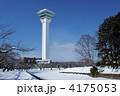雪原の五稜郭タワー