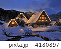白川郷　明善寺　ライトアップ