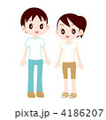 夏服の男性女性
