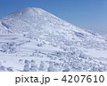 冬の八甲田大岳と樹氷群