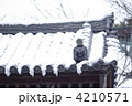 積雪と鬼瓦