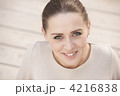 笑顔の女性(欧米人)