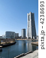 横浜ランドマークタワーと運河
