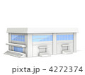 体育館のミニチュア模型を表す3DCGイラスト