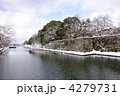 彦根城中濠・雪景色
