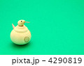 蛇　巳　木製　緑バック