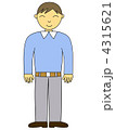 カジュアルな服装の男性のイラスト