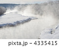 釧路地方冬の雪裡川で見た川霧（通称「けあらし」）