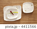和の食器と唐辛子
