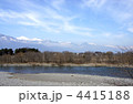 早春のアルプスの見える風景