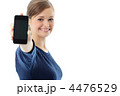 iPhone4と女性（フランス人）
