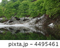 新緑と残雪・月山周海沼
