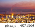 水島工業地帯の日没後