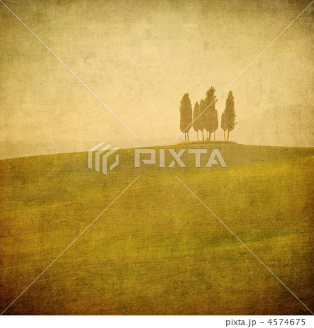 vintage tuscan landscape