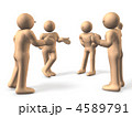 議論中の4人を表す3DCGイラスト