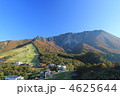 大山の紅葉と青空
