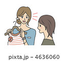 販売員と女性客（茶髪）