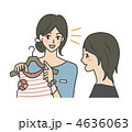 販売員と女性客（黒髪）