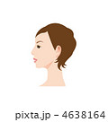 女性の横顔のイラスト 女性の横顔のイラスト