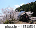 桜と蒸気機関車