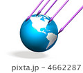 降り注ぐ紫外線を表す3DCGイラスト