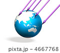 降り注ぐ紫外線を表す3DCGイラスト