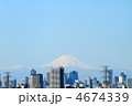 東京から見た富士山とビル群