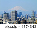 東京から見た富士山とビル群