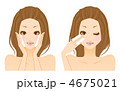肌の手入れをする女性