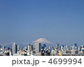 富士山と青空と東京の街並み