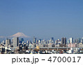富士山と青空と東京の街並み