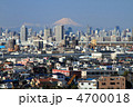富士山と青空と東京の街並み