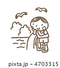 少年と海