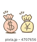 ドルと円(現金袋)
