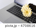 花とパソコン