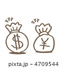 現金袋　￥と＄